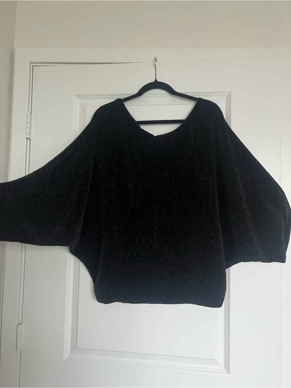 Zara Black Off the Shoulder Women's Oversized Sweater
